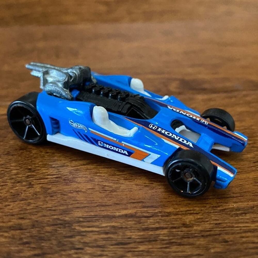 HOT WHEELS 2015 Honda Racer Blue Formula 1 F1 Race Car Mattel